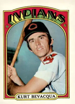 Kurt Bevacqua Cleveland Indians baseball card from 1972 Topps #193 EX-MT