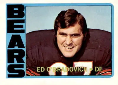 Vintage 1972 Topps Ed O’Bradovich trading card for sports memorabilia collectors