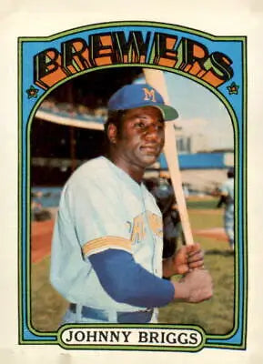Johnny Briggs baseball card from 1972 Topps #197, Milwaukee Brewers collectible