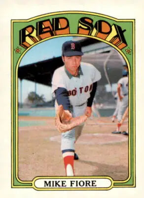 1972 Topps Mike Fiore baseball card featuring Boston Red Sox player Mike Fiore