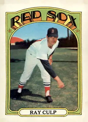 Ray Culp Boston Red Sox 1972 Topps #2 baseball card collectible item
