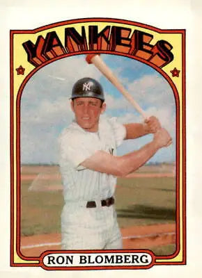 Ron Blomberg baseball card from 1972 Topps #203, a classic sports trading card