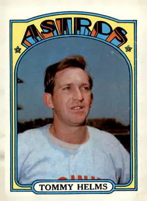 1972 Topps Tommy Helms EX-MT trading card showcasing the baseball player in action
