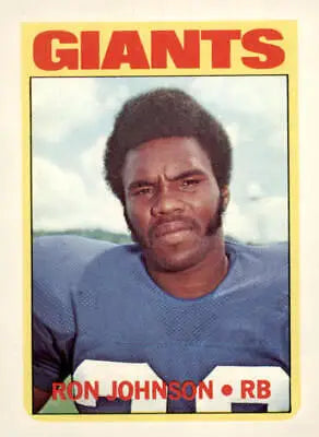 1972 Topps #207 Ron Johnson EX-MT sports trading card featuring NFL player Ron Johnson