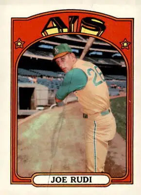1972 Topps #209 Joe Rudi baseball card featuring the Oakland Athletics star player
