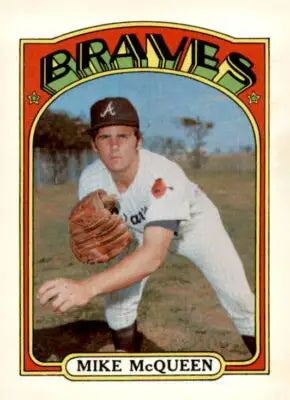 Vintage 1972 Topps #214 Mike McQueen trading card featuring Mike McQueen baseball memorabilia