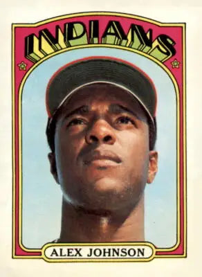 Alex Johnson baseball trading card from 1972 Topps #215 sports trading card collection