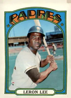 Leron Lee San Diego Padres 1972 Topps baseball card displayed in product listing