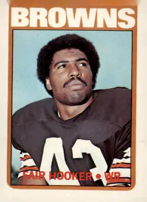 1972 Topps #239 Fair Hooker rookie trading card in excellent-mint condition