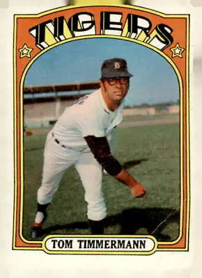Tom Timmermann Detroit Tigers baseball card from 1972 Topps #239