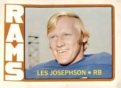 Vintage 1972 Topps trading card of Les Josephson from the Los Angeles Rams