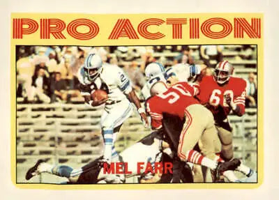 Vintage 1972 Topps #250 Mel Farr EX-MT trading card in excellent condition