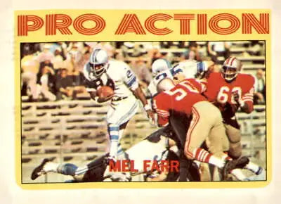 Vintage 1972 Topps Mel Farr trading card in VG-EX condition for collectors