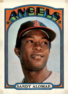 Sandy Alomar baseball card from 1972 Topps featuring California Angels catcher