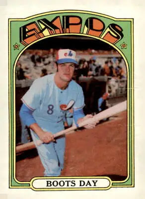 Vintage 1972 Topps #254 Boots Day trading card in excellent condition