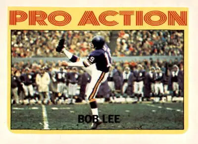 1972 Topps #258 Bob Lee EX-MT trading card showcasing Bob Lee’s football legacy