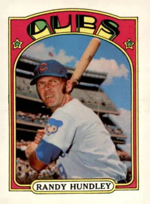 1972 Topps Randy Hundley baseball card showcasing Randy Hundley’s contribution to baseball history