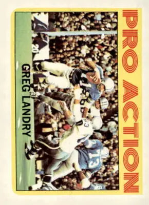 1972 Topps Greg Landry Detroit Lions trading card in EX-MT condition