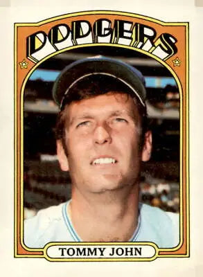 1972 Topps #264 Tommy John EX baseball card featuring the famous pitcher for collectors