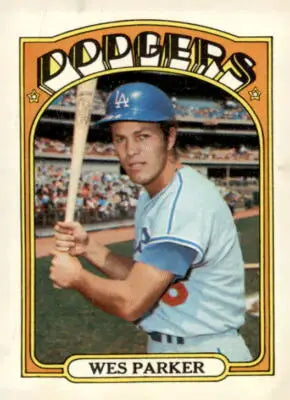 Wes Parker baseball trading card from 1972 Topps #265 featuring Los Angeles Dodgers player