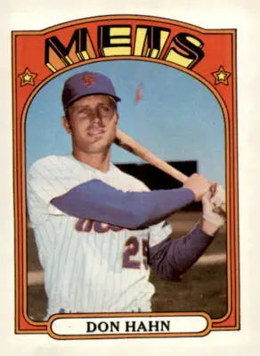 1972 Topps Don Hahn baseball card, a collectible sports trading card featuring Don Hahn