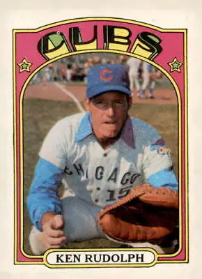 1972 Topps #271 Ken Rudolph baseball card featuring the player in action