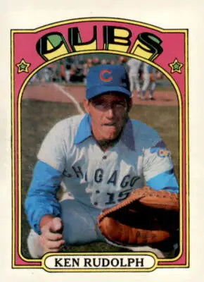 Vintage 1972 Topps Ken Rudolph baseball card, classic sports trading card collectible