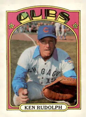 Ken Rudolph baseball card from 1972 Topps #271 featuring Chicago Cubs player Ken Rudolph