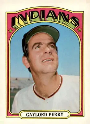 Gaylord Perry Cleveland Indians baseball card from 1972 Topps #285 in excellent condition