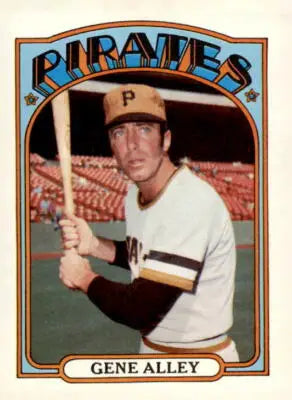 Gene Alley baseball card from 1972 Topps #286 featuring Alley Baseball Card collectible