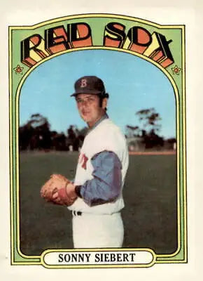 Sonny Siebert baseball card from the 1972 Topps #290 featuring the Boston Red Sox