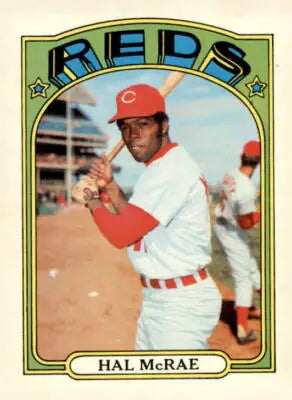 1972 Topps Hal McRae Cincinnati Reds baseball card in EX-MT condition