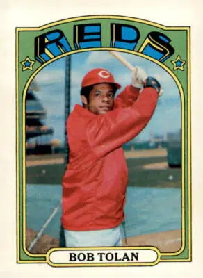 1972 Topps Bob Tolan sports trading card featuring Bob Tolan’s baseball collectible