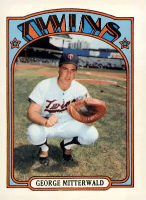 Vintage 1972 Topps #301 George Mitterwald sports trading card in EX-MT condition