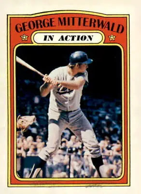 George Mitterwald 1972 Topps #302 trading card of Minnesota Twins player in EX-NM condition