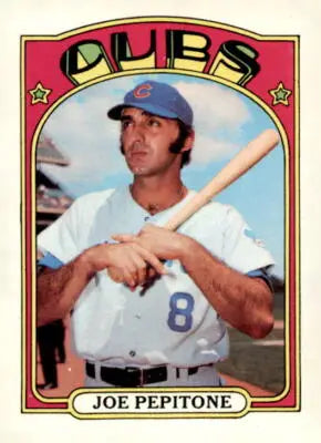 Joe Pepitone baseball card from 1972 Topps #303 featuring Joe Pepitone EX-MT