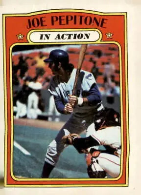 Joe Pepitone baseball card from 1972 Topps #304 for sports trading collectors
