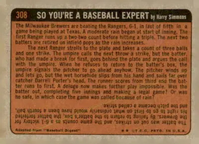 Vintage baseball card of Steve Renko Montreal Expos 1972 Topps #308 in EX-MT condition