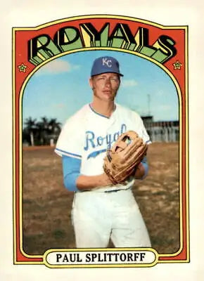 Paul Splittorff baseball card from 1972 Topps Kansas City Royals collection