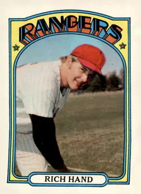 Rich Hand vintage baseball card from 1972 Topps #317 Texas Rangers player