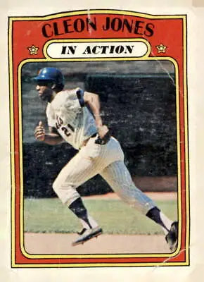 Cleon Jones baseball card from 1972 Topps #32 featuring New York Mets star player