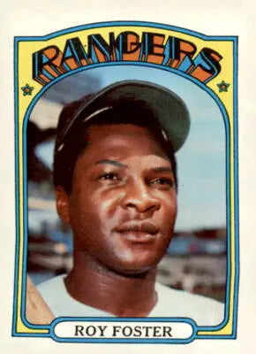 Roy Foster baseball card from 1972 Topps #329 featuring Texas Rangers player