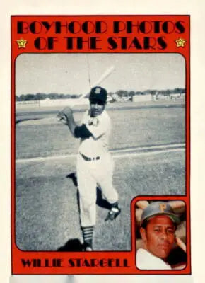 Willie Stargell baseball card from 1972 Topps #343 featuring Willie Stargell images