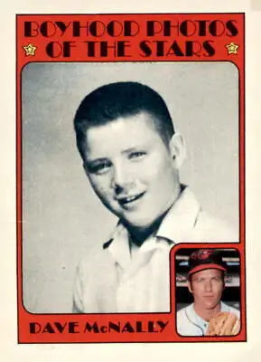 1972 Topps #344 Dave McNally EX-MT trading card featuring the legendary pitcher