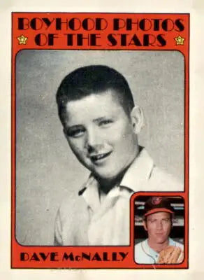 Vintage Baseball Card featuring Dave McNally 1972 Topps #344 in excellent condition