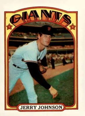 Jerry Johnson baseball trading card from the 1972 Topps #35 collection