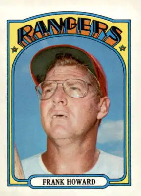 Frank Howard baseball card 1972 Topps #350, EX-MT condition, collectible Howard baseball card