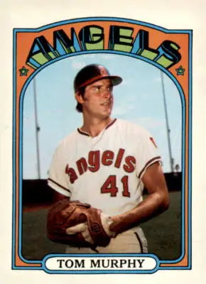 Tom Murphy baseball trading card from 1972 Topps #354 showcasing trading card features