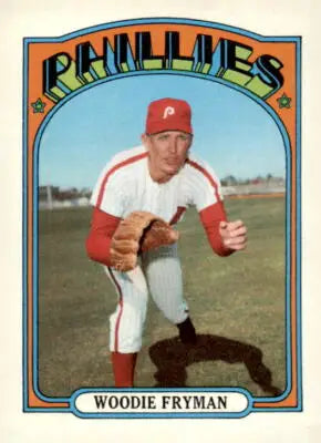 Woodie Fryman baseball card from 1972 Topps #357 in excellent condition