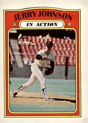 Jerry Johnson baseball card from 1972 Topps #36, featuring the San Francisco Giants